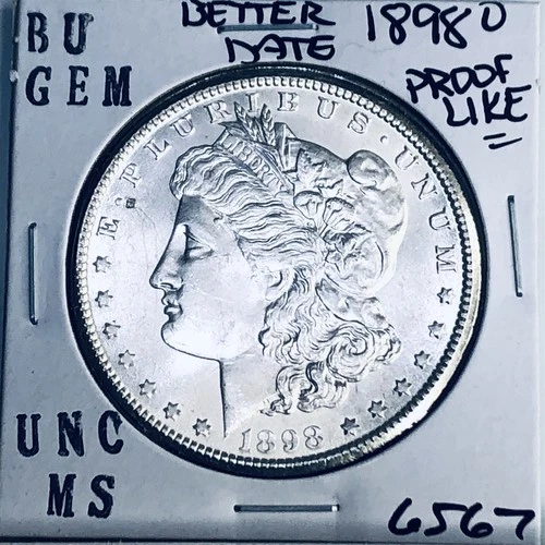 1898 O BU GEM MORGAN SILVER DOLLAR UNC MS+++ U.S. MINT RARE COIN 6567