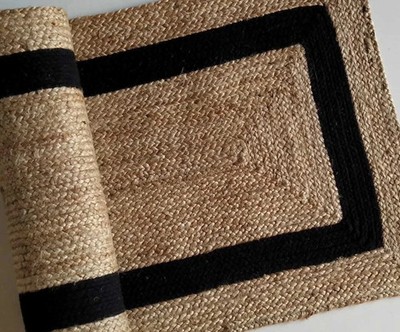 new 100% jute braided handmade reversible carpet rustic modern area Rugs