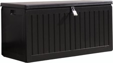 Large 680L Outdoor Garden Storage Box - Weatherproof, Lockable, Padlock Included