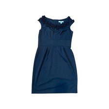 AA Studio Black Dress Sleeveless Ruffle Neck Cocktail Party Career