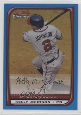 2008 Bowman Chrome Blue Refractor 123/150 Kelly Johnson #110 0b5