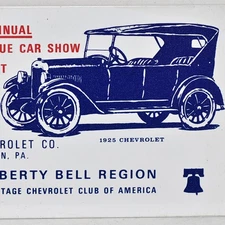 1979 Antique Car Show Flea Market Bryner Chevrolet Club Co Jenkintown PA Plaque