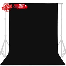 Black Backdrop for Photoshoot, 5 x 6.5ft Photography Black Photo Backdrop