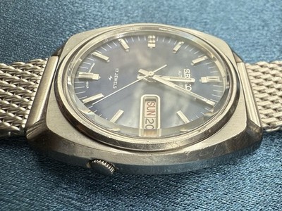 SEIKO 7009-8109 17 JEWELS 37MM BLUE SUNBURST DIAL MEN'S WATCH | eBay
