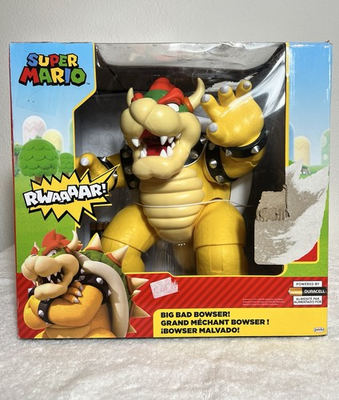 #ad JAKKS Pacific Bowser Big Bad Super Mario Action Figure Light Up Arm Slashing $45.00