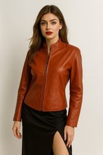 Y2K 2000s GiorGio Gorgeous Leather Jacket Bla...