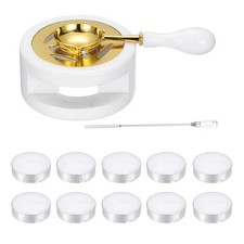 Wax Stamp Seal Kit Sealing Warmer Spoon Flat Stick Candle, White