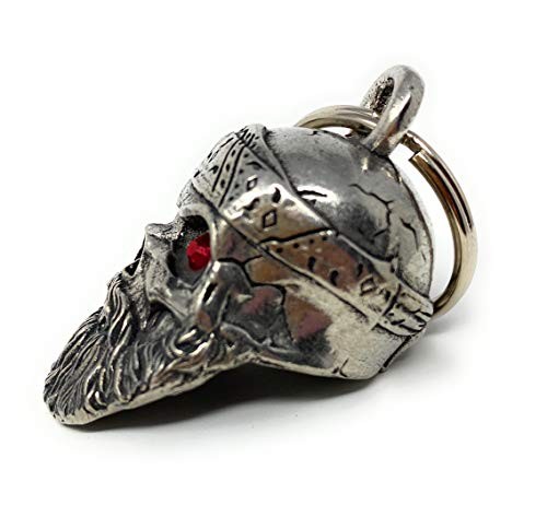  - Old School Biker Diamond Skull Bell Motorcycle Biker Bell Accessory or Key 