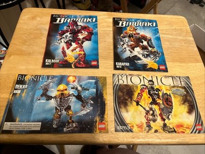 Bionicle Manuals Lot Lego RARE Dekar 8930 Kalmah 8917 Toa 8763 Karapar 8918
