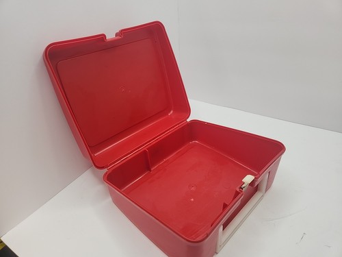 Vintage 1985 MASK M.A.S.K. Thermos Lunchbox Red Plastic No Thermos - Picture 5 of 5