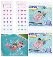 SET: Bestway Luftmatratze Fashion Lounge - Wasserliege Pool 2er Set Transparent