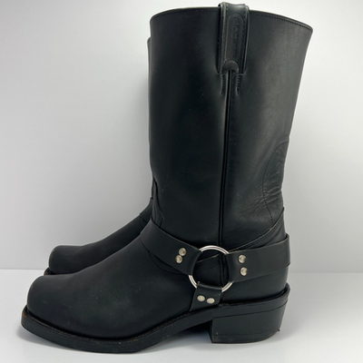 Boulet Harness Boots Black Leather Made in Canada Biker Mens  display picture 3