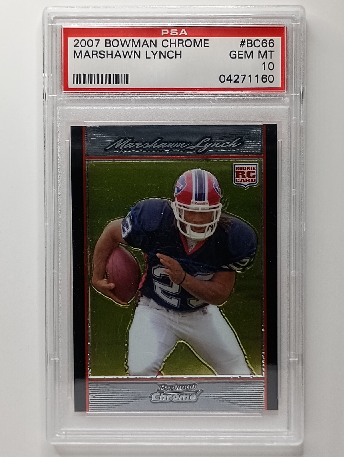 2007 Bowman Chrome #BC66 Marshawn Lynch Rookie PSA 10