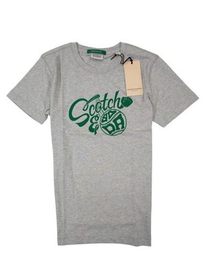 Scotch & Soda Regular Fit Short Sleeve T-shirt Kinder Shirt 14 Jahre Shirt grau