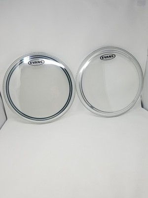 INCLUDES X2 - Evans EC2 Drumhead 14'' Clear AND Evans EC Resonant Drumhead 14''