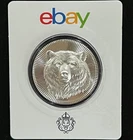 Scottsdale 1 oz Silver Grizzly Bear STACKER ✅ Mint Sealed in Assay Card Forever!