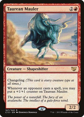 Magic/MTG Taurean Mauler C15-167 Rare Englisch Good