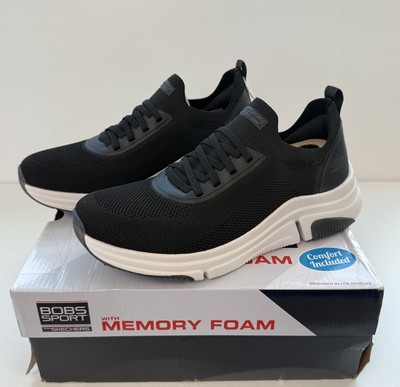 Skechers Bobs Sport Sparrow Flex Damen Sneaker Memory Foam schwarz weiß UK 6 