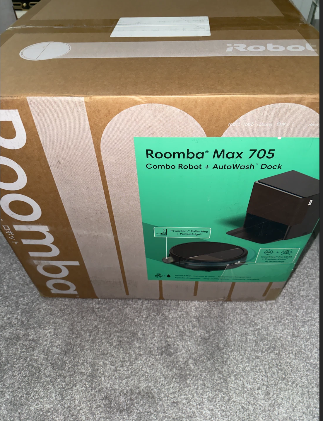 iRobot Roomba Max 705 Combo Robot Vacuum + AutoWash Dock – Black