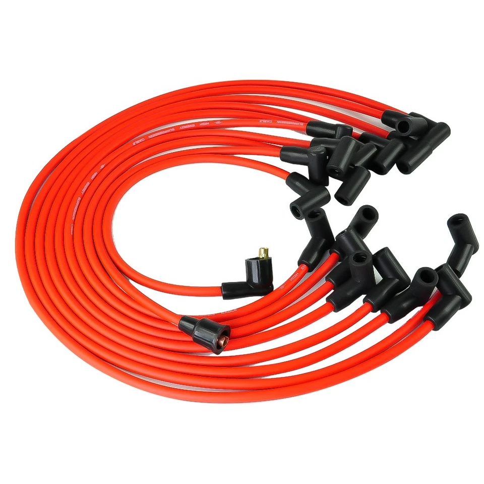 SMALL CAP HEI DISTRIBUTOR+RED COIL + 8.5mm WIRES UNDER EXHAUST For CHEVY 327 350 - Image 3 of 4