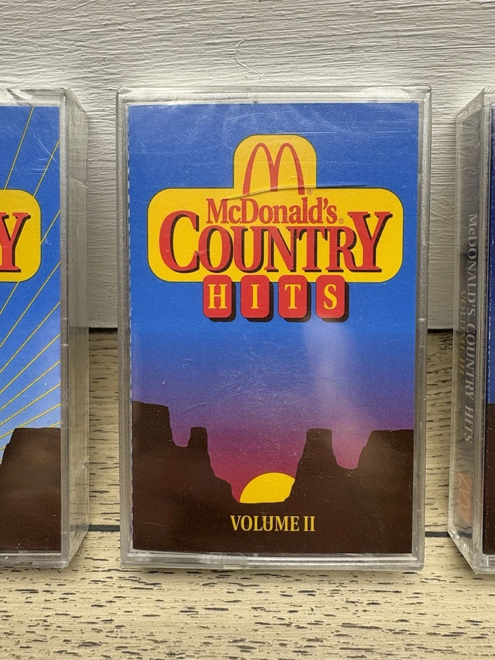 VTG MCDONALD'S Country Hits 1992 Collectors Cassettes Tapes (3) Volume Set New - Image 3 of 4