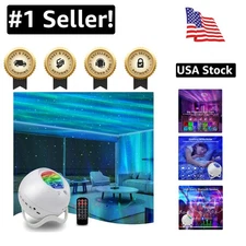 Remote-Controlled Northern Lights Galaxy Projector - Perfect for Relaxation