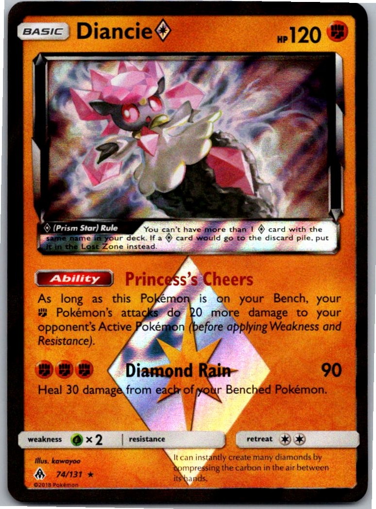 Diancie Prism Star Prism Rare SM - Forbidden Light 74/131 NM Holo
