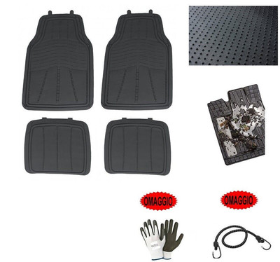 Für Fiat 500 C 0.9 Twinair Turbo 85 Cv Lounge 4 Matten Gummi Auto Extra Grip