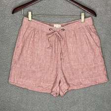 C&C California Linen Shorts Women's M Mauve Coastal Preppy Comfort Chic