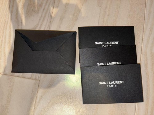 Saint Laurent Bi-fold Wallet Flap Compact Purse YSL Cassandra Leather Black Auth - Picture 15 of 24
