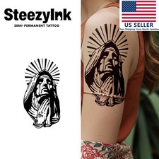 SteezyInk temporary tattoo Sacred Tears last upto 2 weeks 4 x 7 inch