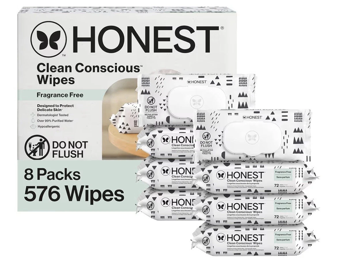 The Honest Company Clean Conscious Multi-Use Wipes Hypoallergenic 576 Count