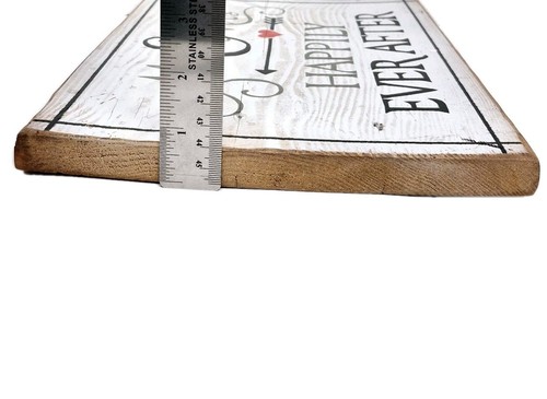 Hochzeitsschild aus Holz - Mr. & Mrs. Happily Ever After - rustikale Deko - Geschenk - USA - Bild 9 von 9