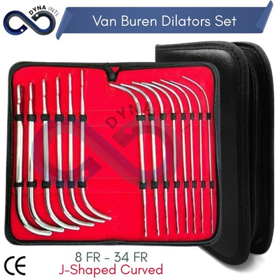#ad Van Buren Sound Dilators Set – 14 Pcs 8FR to 34FR J Shaped Curved Urology CE $27.00