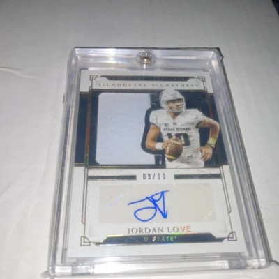 2021 Panini Nat'l Treasures Jordan Love Gold Auto /10 Utah St Football