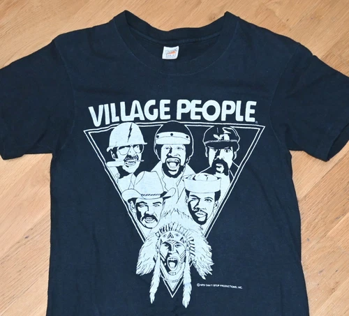 THE VILLAGE PEOPLE original Concert Tour t 1970s vintage concert t-shirt, vintage, single stitch, B+ condition