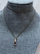 S.O.B. Co Gold Filled ? Pocket Watch Fob Swivel Dog Clasp On Chain Read C4