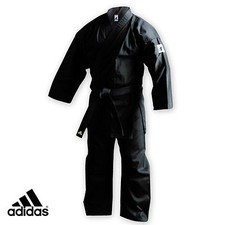 adidas Black Karate Martial Arts Gi - 7oz lightweight uniform