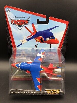 Disney Pixar Cars Falcon Hawk Black Deluxe Take Flight Toons Plane