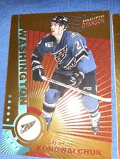 1997-98 Pacific Dynagon Capitals Hockey Card #132 Steve Konowalchuk GOLD FOIL
