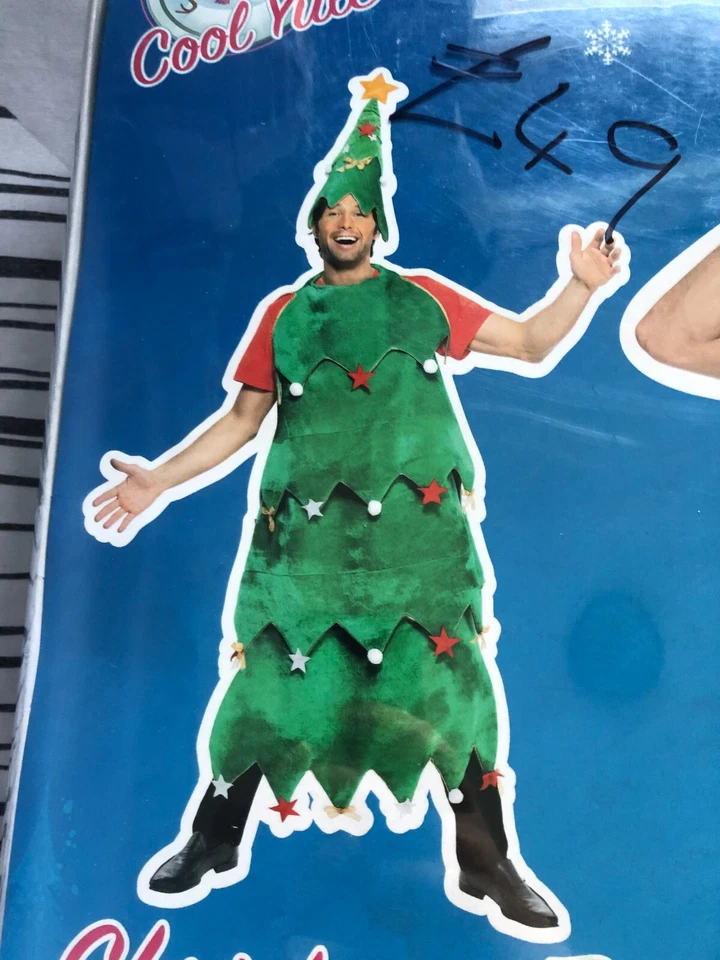 Disfraz de árbol de Navidad y conjunto de sombreros Deluxe Fancy Dress Unisex Una talla se adapta a la mayoría Foto 4 de 4