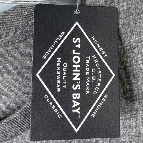 St. John's Bay Grey Coal Creek Angeln Heathred Grau Grafik T-Shirt Herren Gr. S - Bild 3 von 12
