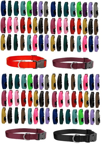 Cuello de perro refugio veterinario rescate paquete a granel 100 colores surtidos ajustable tamaño elegido - Imagen 10 de 10