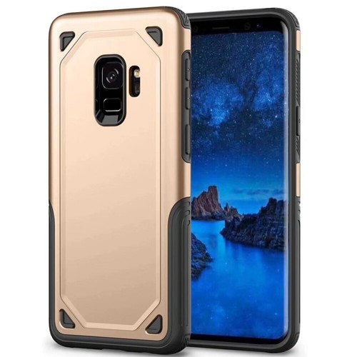 Galaxy S9 S9 Plus Silicona TPU Rígido PC Híbrido Blindaje Cubierta Protector de Pantalla de Vidrio - Imagen 6 de 15
