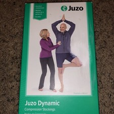 Juzo 3512 AG Dynamic Varin Soft Open Toe Thigh Highs w/Waist LFT 30-40mmHg SzV