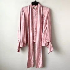 Mille Resort & Travel Gigi Bow Neck Blouse Pink Jacquard S