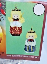 Walco CAROLLERS Vintage Sequin Bead Christmas Ornament Craft Kit NOS Carolers