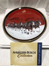 anheuser busch 2004 xmas plate 25th anniversary of holiday stein program 16th