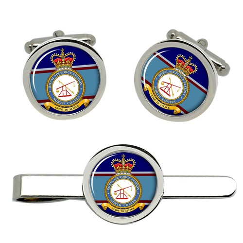 Cufflinks E Set Di Clip Per Cravatta RAF Station North Coates