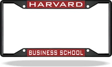Harvard BUSINESS SCHOOL Black License Plate Frame